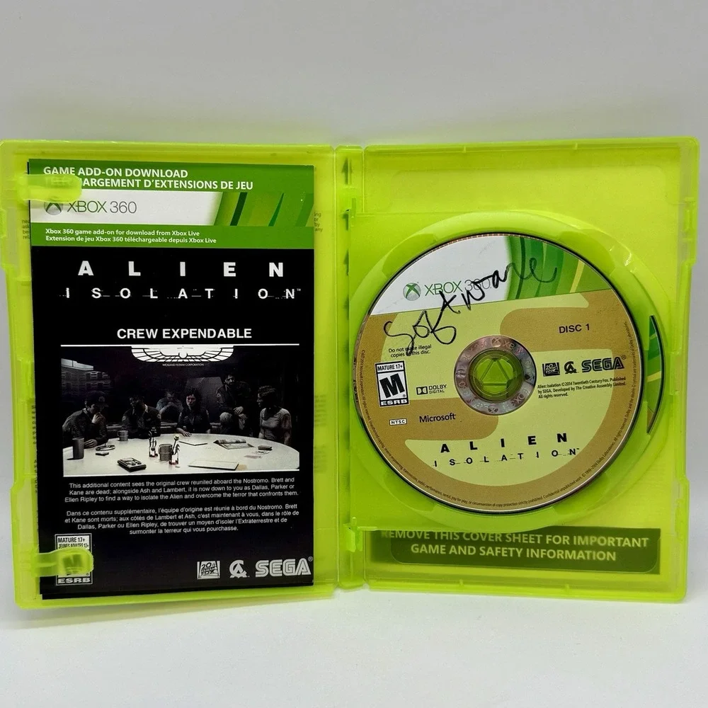 Alien: Isolation (Microsoft Xbox 360, 2014) Both‎ Disc's No Manual Tested
